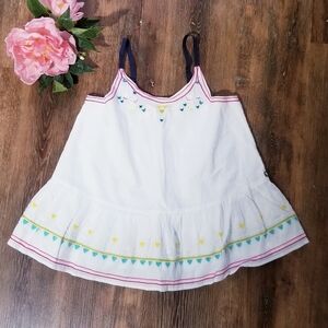 CATIMINI Embroidered Detailed Tunic Top with Ruffle size 10